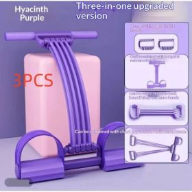 Womens Adjustable Shoulder- And Back-Open Foot-Operated Resistance Trainer (Option: Purple-3 in 1-3PCS)