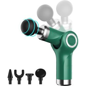 1pc Massage Gun For Athletes; Mini Portable Rotating Designed Massage Gun For Multi-Angle Body Massaging; Massage Gun For Athletes Deep Tissue Mu (Color: Green)