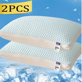 Cooling Breathable Tofu Pillows (Color: Sky Blue)