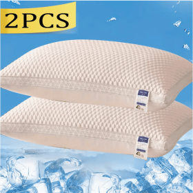 Cooling Breathable Tofu Pillows (Color: Pink)