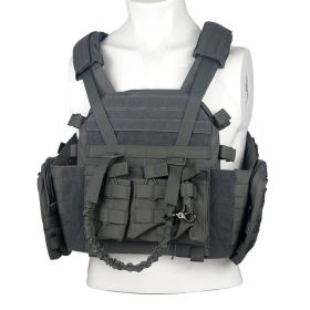 Adjustable Weighted Training Vest with Weight Pockets, Modular Workout Vest with Detachable Pouches and Breathable Padding for Fitness (Color: Grey)